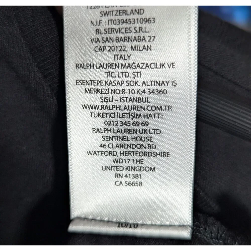 Polo Ralph Lauren Men's Graphic T-Shirt Black Blue Block Letter Size 3XB